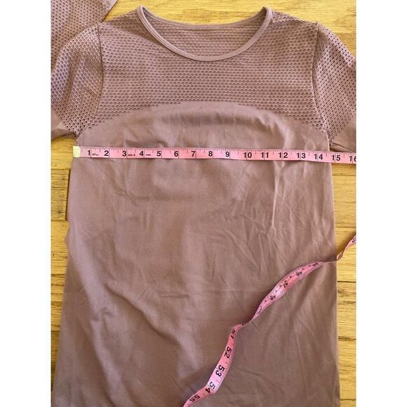 Fabletics Musetta Seamless Long Sleeve Women's Dusty Pink Athletic Top Size XXS - Picture 6 of 8